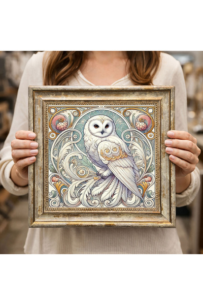 woodsia Διακοσμητικός Τετράγωνος Πίνακας με Κορνίζα DC0096