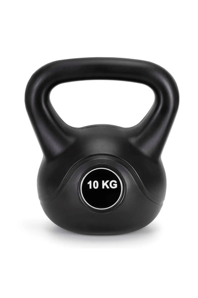 SERSIMO Kettlebell 10 kg, compozit ABS și ciment, 25x27 cm, negru