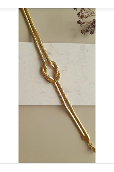 T-HAZEL Steel Gold Italian Flat Knot Bracelet Aly