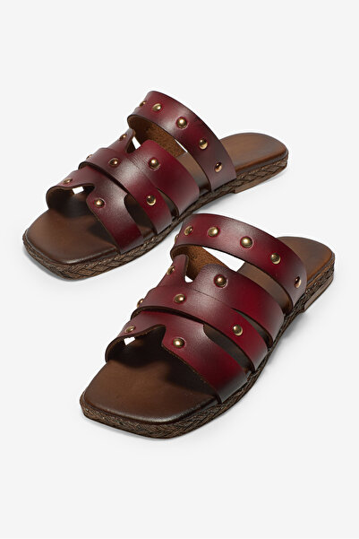 Tonny Black Дамски червени термо обувки с плоска подметка и катарама