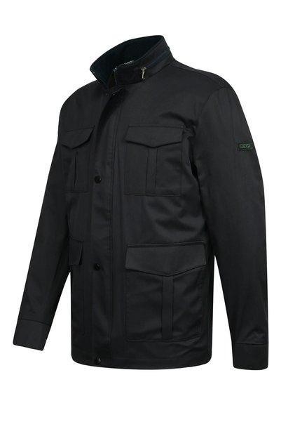 Çizgi Triko Men's Stand Collar 4-Pocket Lined Seasonal Coat - A00004