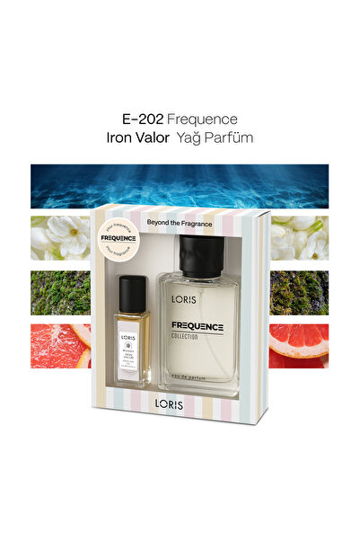 Loris E-202 Erkek Parfüm 50 ML ve Iron Valor Parfüm Yağı 8 ML | Özel Kutulu