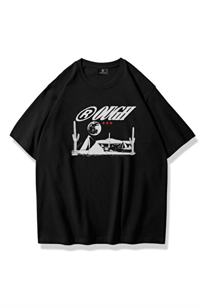 Trendiz Unisex Rough Desert Tshirt Siyah