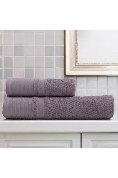 Lenjerii Deosebite Set of 2 100% Cotton bath towels in gift box, terry 500 GS...