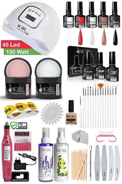 MOZIUR Kalıcı Oje ve Protez Tırnak Seti UV LED Lamba 150W