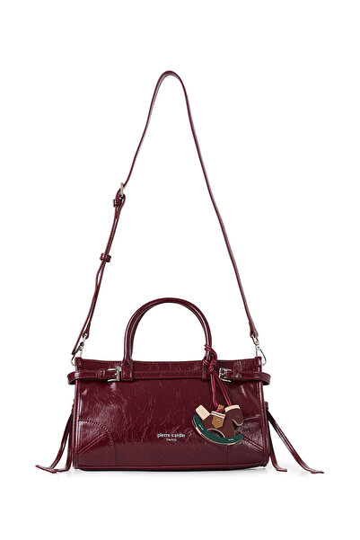 Pierre Cardin Red Zipper Closure Detachable Adjustable Strap Women's Cross Sh...