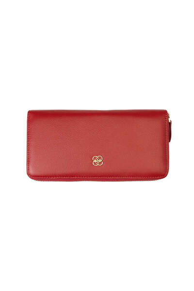 TORO NERO Women's wallet made of genuine leather, red - Arya detail