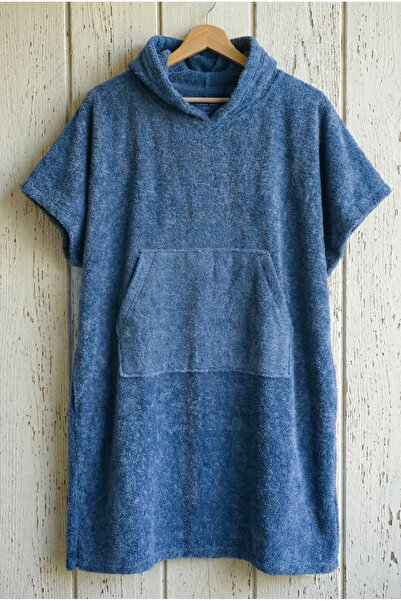 Motif Mağaza Export Surplus 100% Cotton Large Size Unisex Surfer Poncho Sea P...