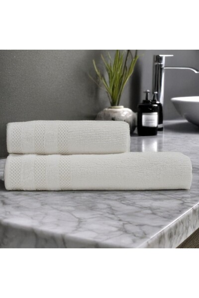 Lenjerii Deosebite Set of 2 100% Cotton bath towels in gift box, terry 500 GS...