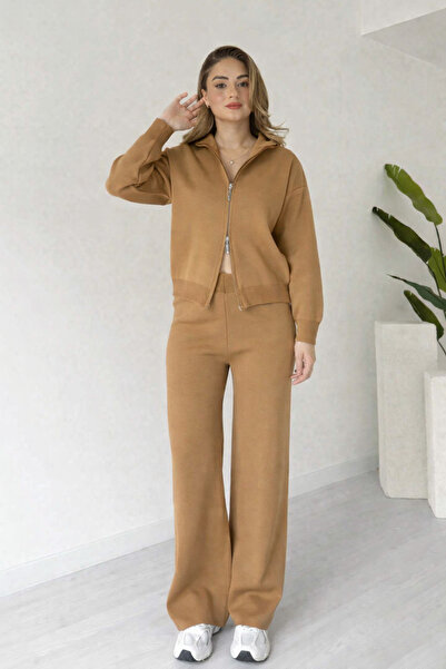 ikomteks Double Zipper Knitwear Double Set