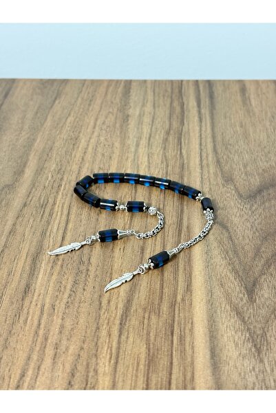 tesbihciniz Cutting Vermiell Blue Black Zaza Prayer Beads