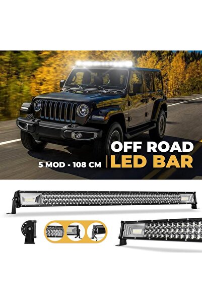 ASTRA LED Off Road Led Bar Çift Sıra 110 Cm Beyaz Turuncu 5 Mod