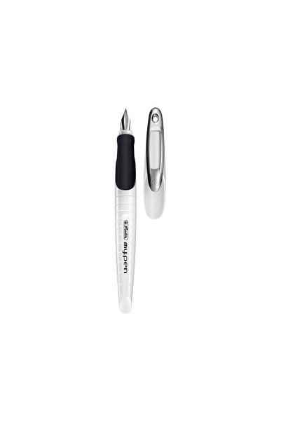 Herlitz Fountain pen M, ergonomic grip, metal clip, black/white