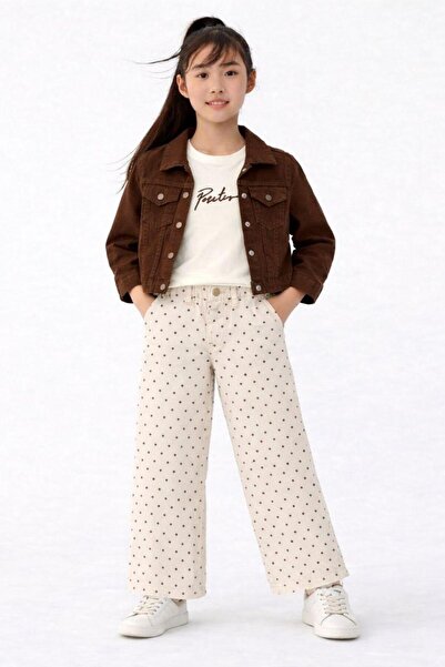 Zuzu طقم بناتي من 3 قطع مع سترة بنية