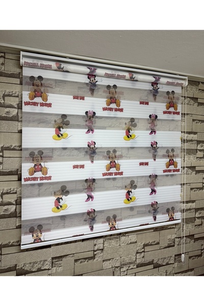 PERDECİNİZ ÇOCUK ODASI PLİSE BASKILI ZEBRA PERDE ALÜMİNYUM KASA İMALATTAN SAT...
