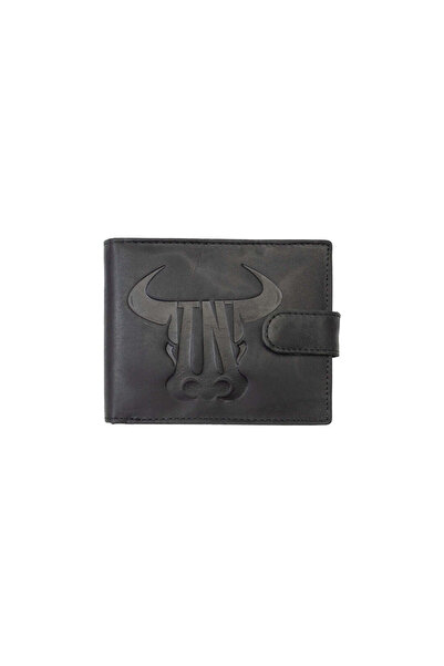 TORO NERO Men's wallet made of black genuine leather, Toro brand