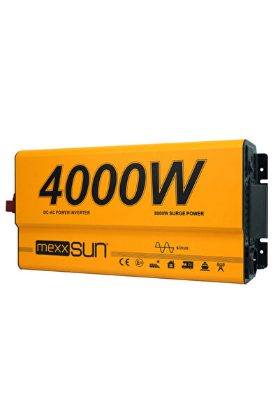 MEXXSUN 12V Volt-4000W Watt Tam Sinüs İnverter (220V Çevirici)