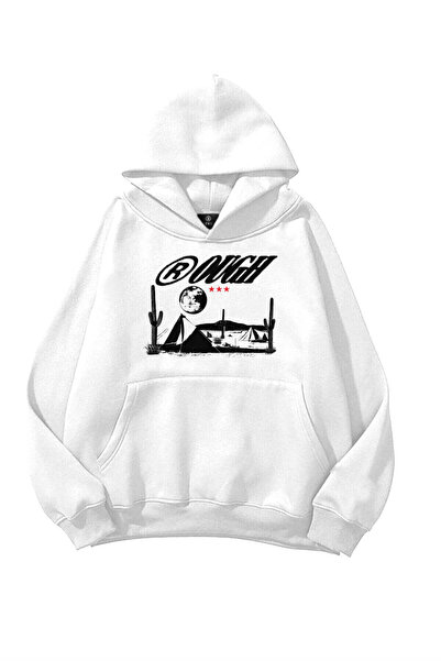 Trendiz Unisex Rough Desert Sweatshirt Beyaz