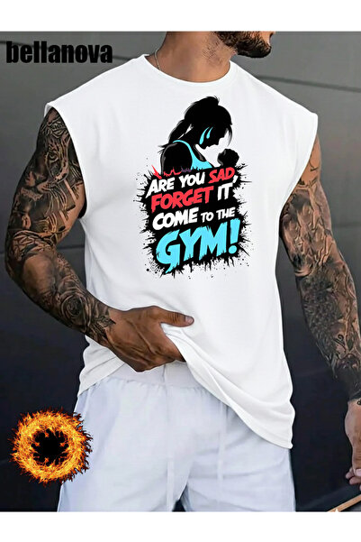 valeriae قميص رجالي أبيض مطبوع بقصة واسعة من القطن وياقة دائرية