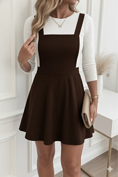 modablask Women’s Strappy Short Flared Velvet Mini Dress With Cross-Back Detail