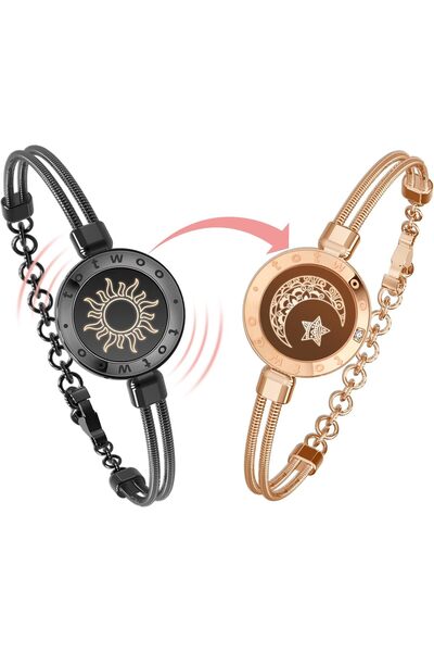 Totwoo Long Distance Touch Bracelets for Couples, Vibration & Light up for Love