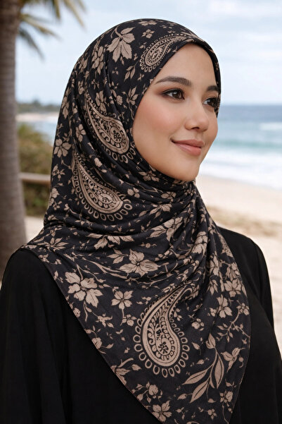 Mavi İpek Black Mink Series Soft Cotton Shawl D1