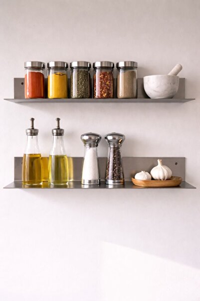 StaalHuis Paslanmaz Duvar Rafı - 304 Kalite Minimal Tasarım Polisajlı (Parlak...