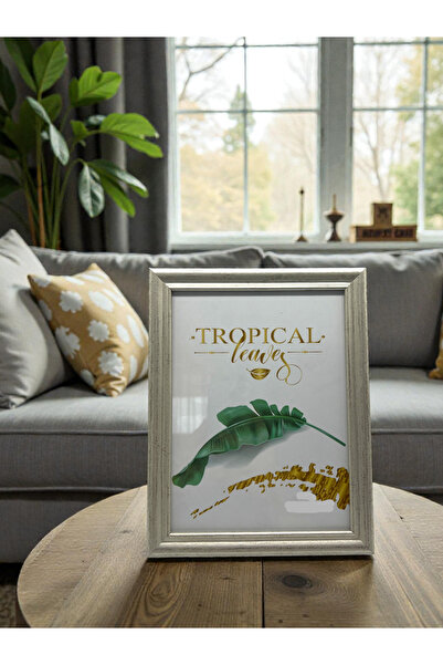 CİHO 10×15 cm Shiny Glass Silver Color Decorative Contrast Photo / Memory Frame