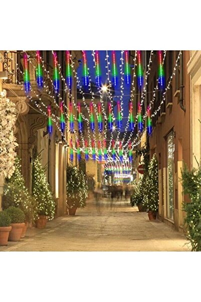 Forestia Yağan Meteor Yağmur LED 50 Cm 8 Tüp İç Ve Dış Mekan Aydınlatma Dekor...