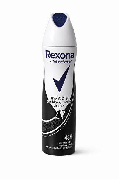 Rexona Invisible On Black + White Spray Deodorant 150ml – 48h Stain-Free Prot...