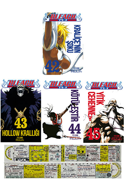 Gerekli Şeyler Yayıncılık Bleach 42-43-44-45. Ciltler Manga Seti + Özel Cetvel