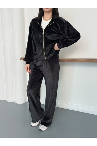 Ekim Store Капюшонна куртка на блискавці Штани Вельветовий комплект