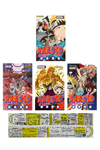 Gerekli Şeyler Yayıncılık Naruto 56-57-58-59. Ciltler Manga Seti + Özel Cetvel