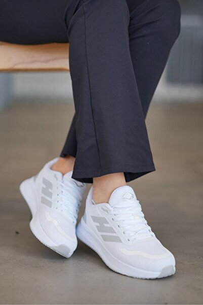 SOLAZER Women's White Sneaker Casual Sports Shoes 053-K