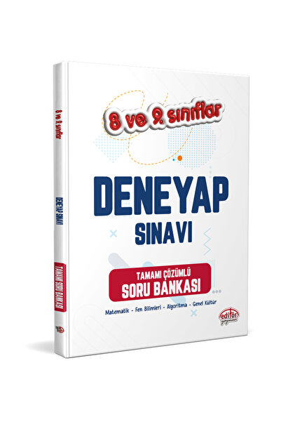 Editör Yayınevi 8-9. Sınıf Deneyap Tamamı Çözümlü Soru Bankası 2026-2027