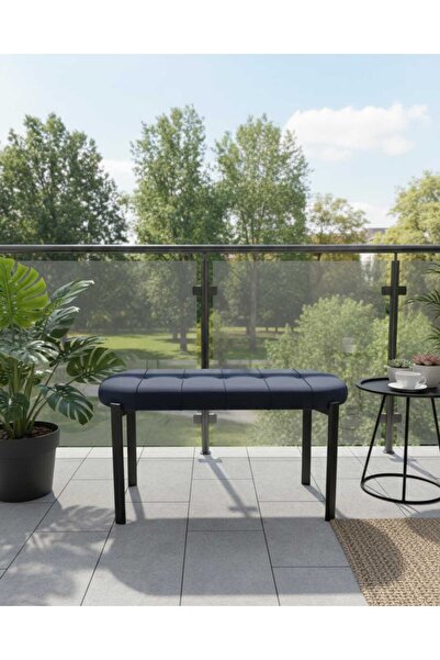 ÖZCAN METAL 90 cm Metal Ayaklı Puf Bench Antre Salon Mutfak Yatak Odası Balko...