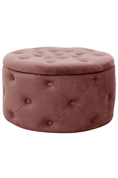 SERSIMO ALIA pouf with storage space, velour, 55x30 cm, powder pink