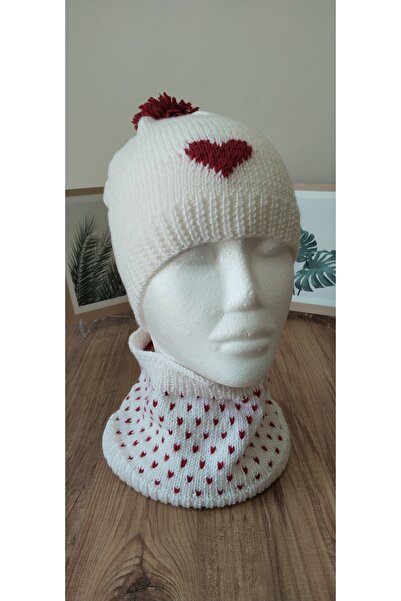 Canbutik Beret Neck Collar Set with Heart