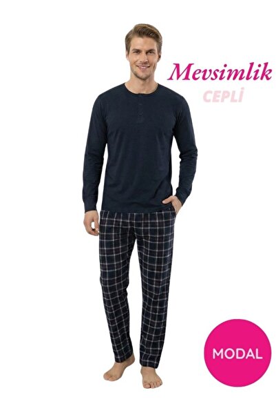 bie's Men's Modal 3-Button Plaid Pattern Cotton Lycra Seasonal Cuffed Long Sl...