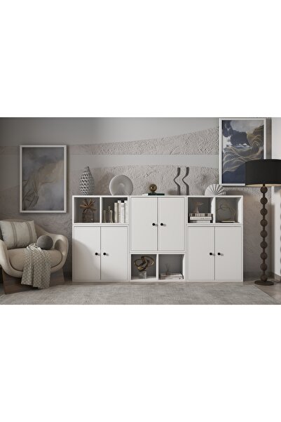 nettrends.net the new trend of shopping Minimalist Beyaz Salon Konsolu - Siya...