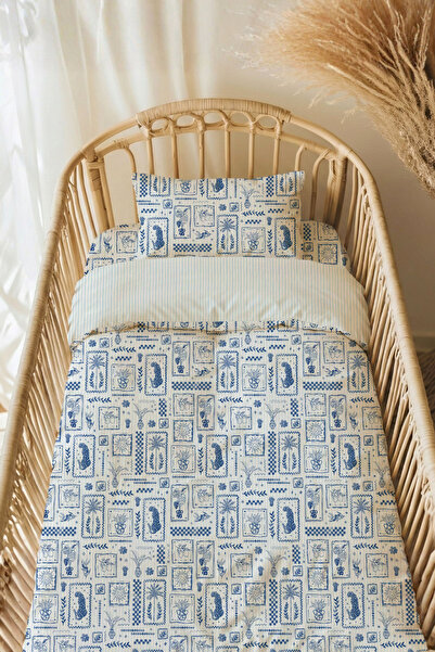 TBA COLLECTION Montessori Bedding Set - 100X200 cm - Farmstead Map