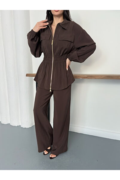 Ekim Store Waist-Fitting 100% Modal Zipper Suit