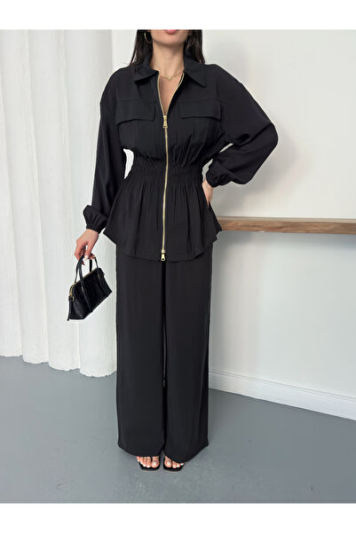 Ekim Store Waist-Fitting 100% Modal Zipper Suit