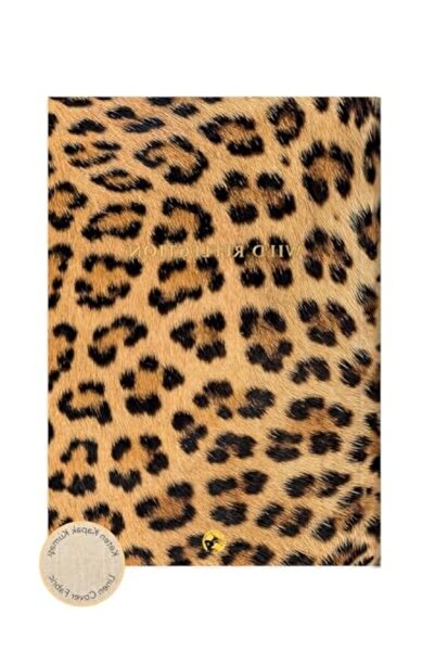 markentegra Düz Leopar Desenli 17x24 cm Keten Ciltli Defter