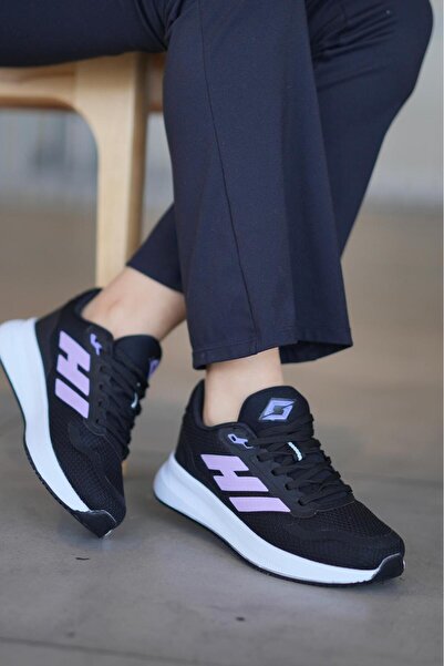 SOLAZER Ženske crne ljubičaste Patike ležerne sportske cipele 053-K
