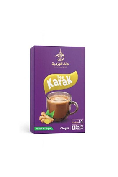 Dallat Al-jazeera شاي دلة الجزيرة بالزنجبيل بدون سكر، 10 أكياس