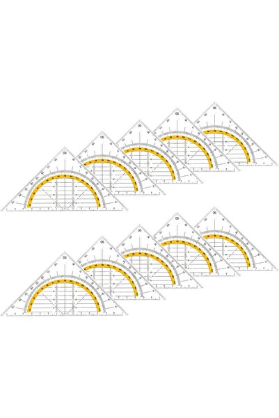 OEM Set of 10 Geometric Squares - Flexible, Durable Plastic - 16x11 cm, Multi...