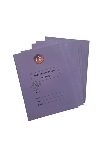 PHINDBOOKS PB A4 NOTEBOOK SET OF 5 FOUR LINES INTERLEAF 152 PAGES 80 GSM PAPE...