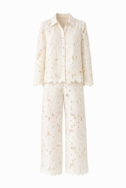 HAZELANNA Ecru Lace Set