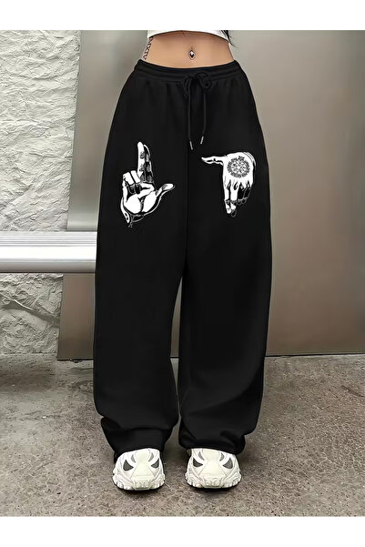 MYDARKSTYLE Unisex Hellsing Hands Printed Baggy Cut Wide Leg Summer Tracksuit